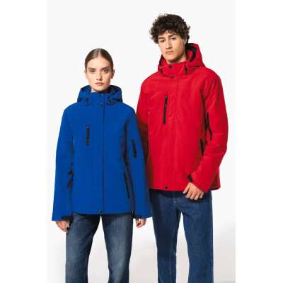 Men's hooded softshell lined parka